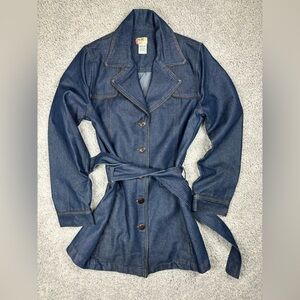 Levi's Coat Womens Small Trench Vintage Red Tab Buttons Belted Jacket Classic